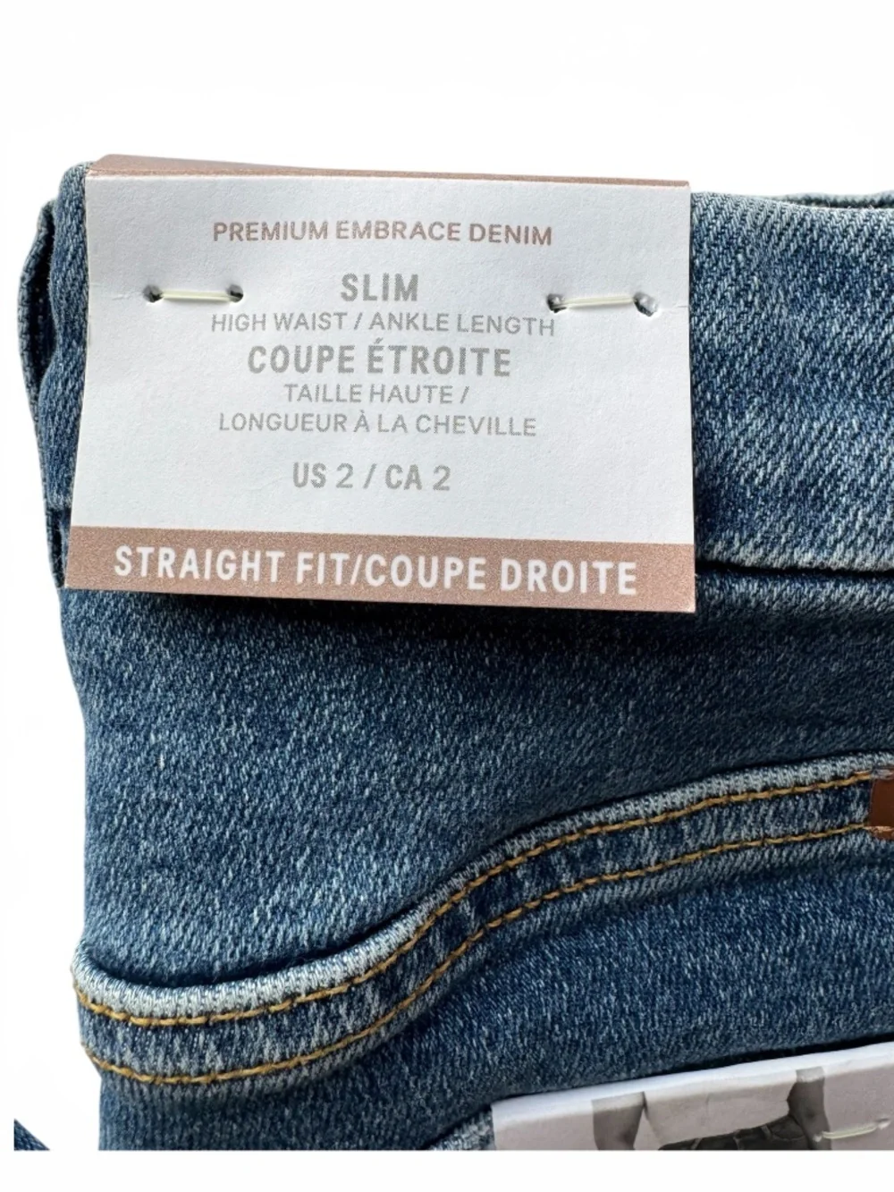 H&M Conscious Slim High Waist Ankle Jeans Medium Wash Size 2 NWT